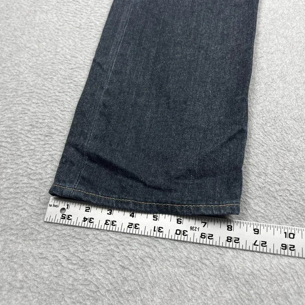Levi's 501 Jeans Mens 36x32 Blue Dark Wash Straight Leg Button Fly Denim Red Tab